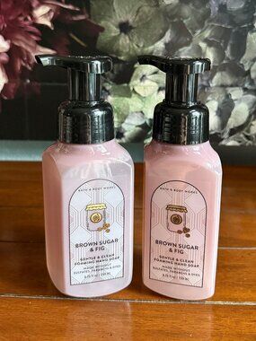 NEW 2-Pc BROWN SUGAR & FIG Foaming Hand Soap Bath & Body Works